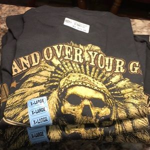 T-Shirts in black with Handover your gun